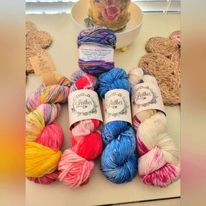 Colorful Leither Co.  Pixie Hollow and Yarn Bee Hand Dyed Set